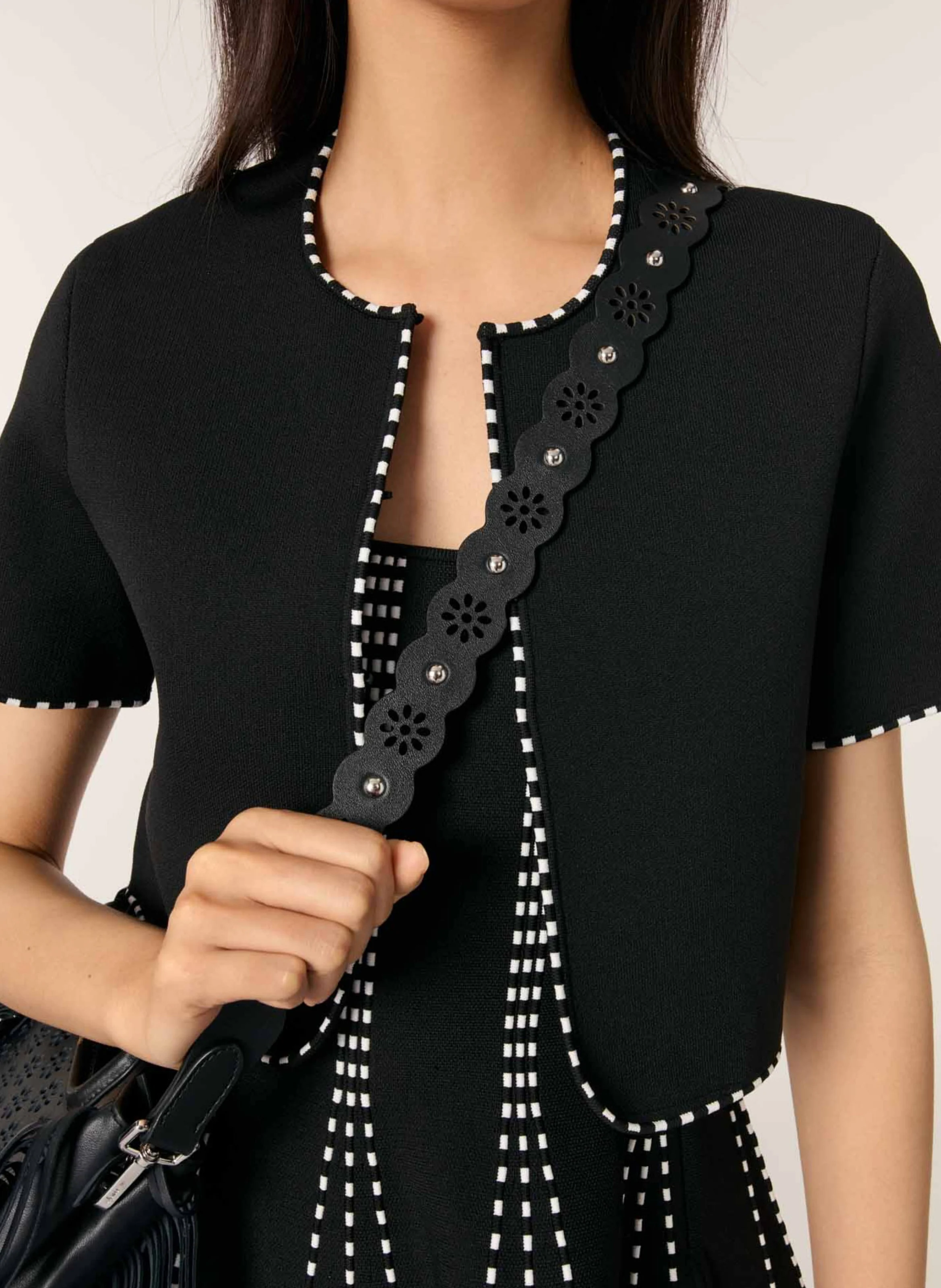 Cardigan col rond| Noir