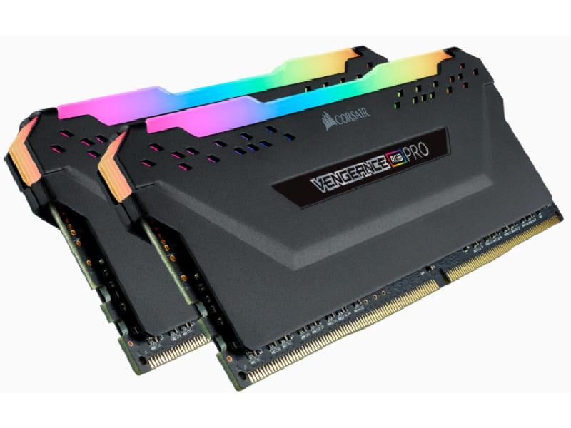 Corsair DDR4-RAM Vengeance RGB PRO Black iCUE 3200 MHz 2x 1 High-Performance Arbeitsspeicher mit Multi-Zone-RGB-Beleuchtung