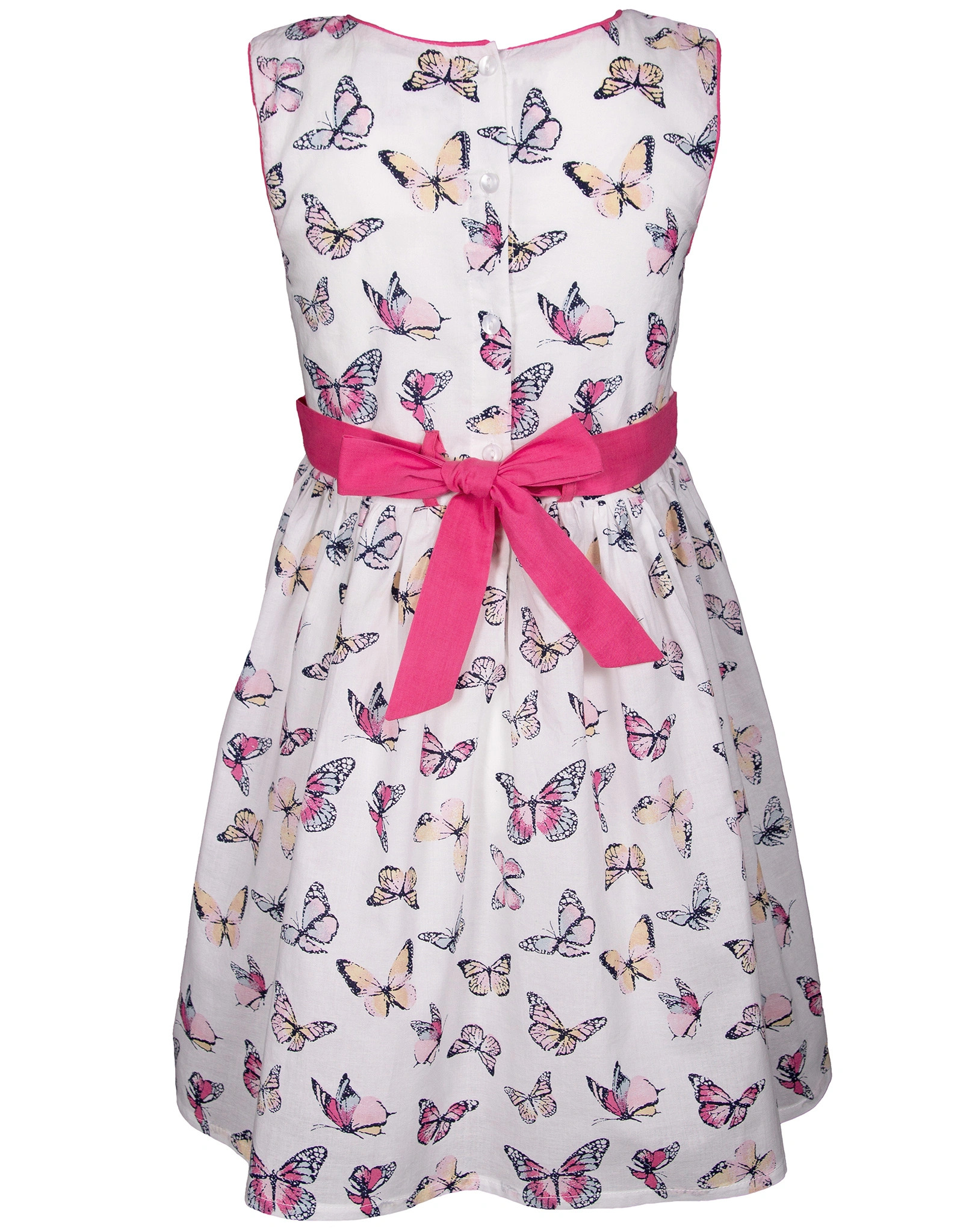 Kleid PAPILLONS ärmellos in ecru