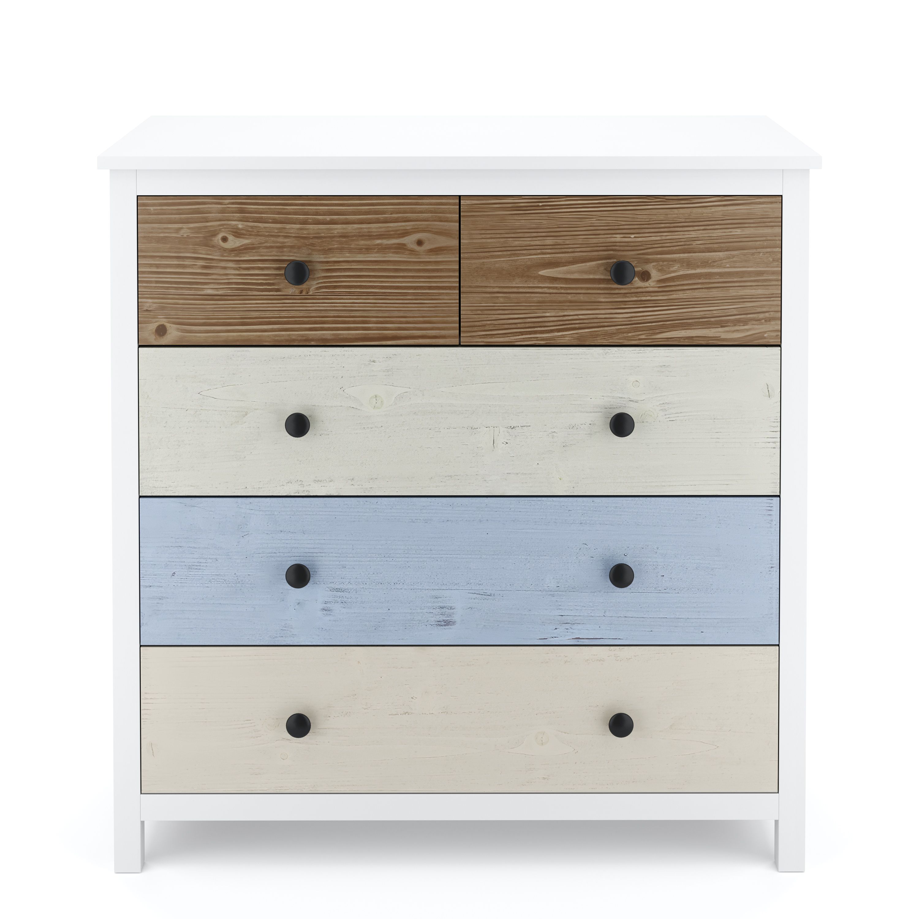 Kommode Holz MAGDA 79 x 80 cm weiss