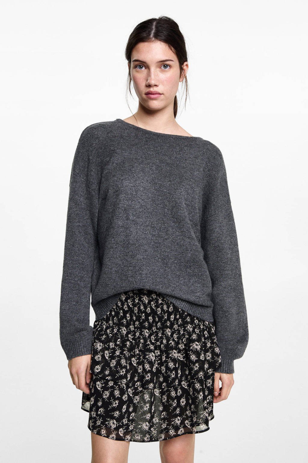 MANGO TEEN strokenrok zwart
