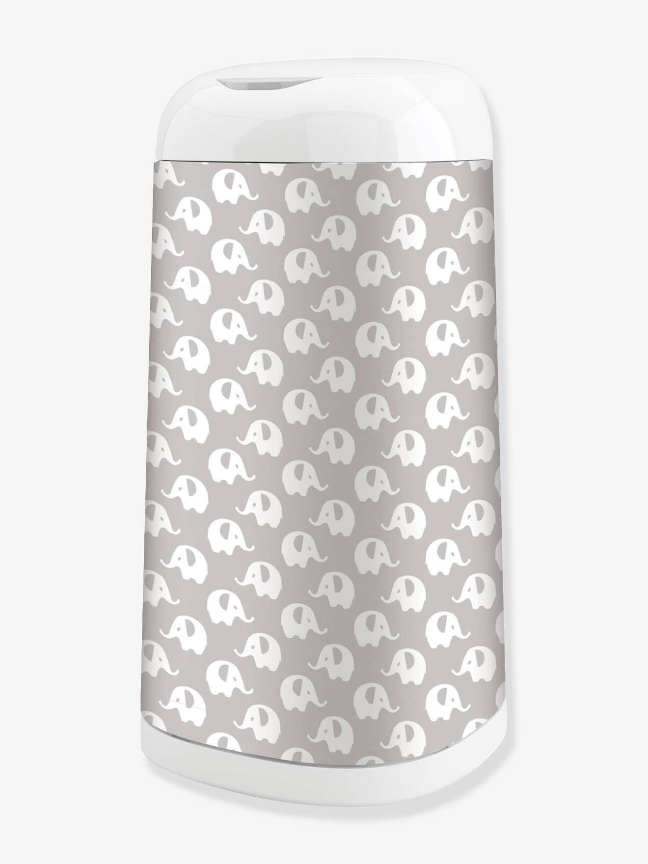 Capa decorativa para lixeira de fraldas ANGELCARE cinza.