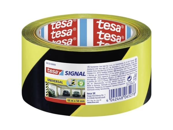 Tesa Signal Universal - Maskeringstape - 50 mm x 66 m - polypropylen - svart, gul
