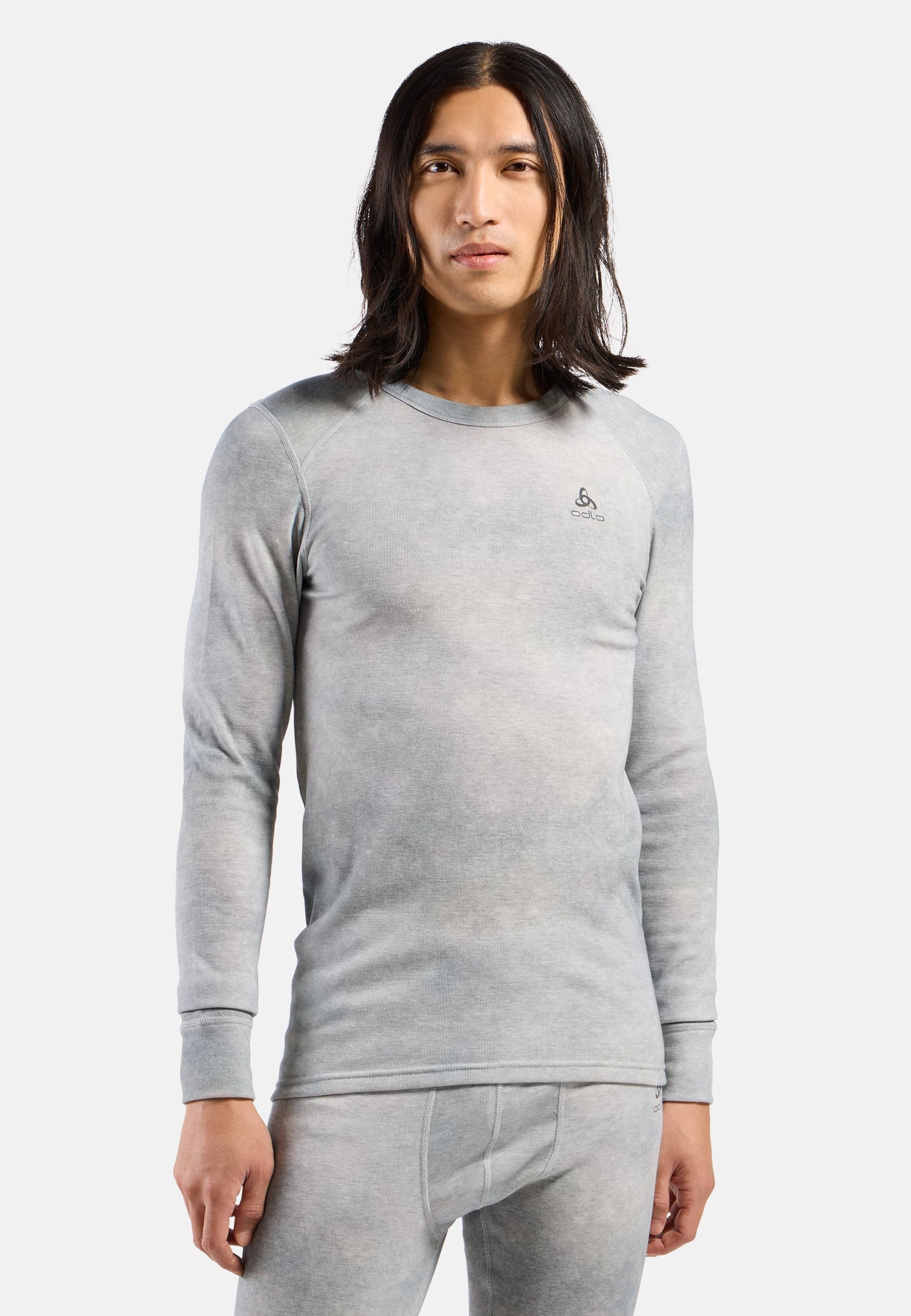Odlo x POW Collective Voices Active Warm Base-Layer-Shirt mit Print in odlo silver grey