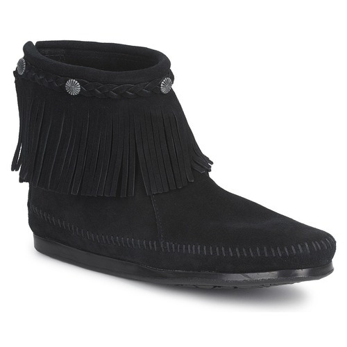 Minnetonka - HI TOP BACK ZIP BOOT - Noir
