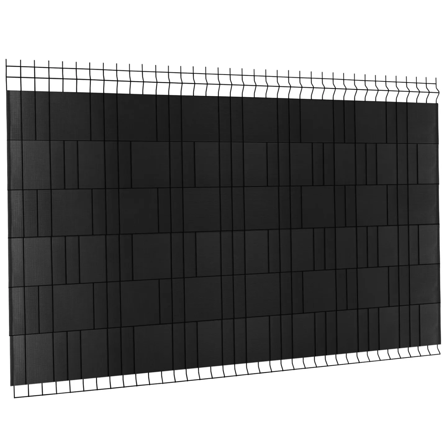 Kit de lamelles occultantes PVC souples noires horizontales 35 M