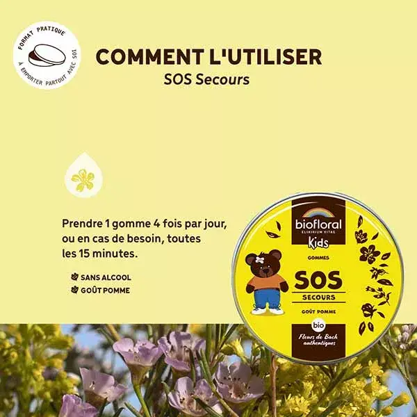 Borrachas Orgânicas Biofloral Children's SOS Rescue 45g