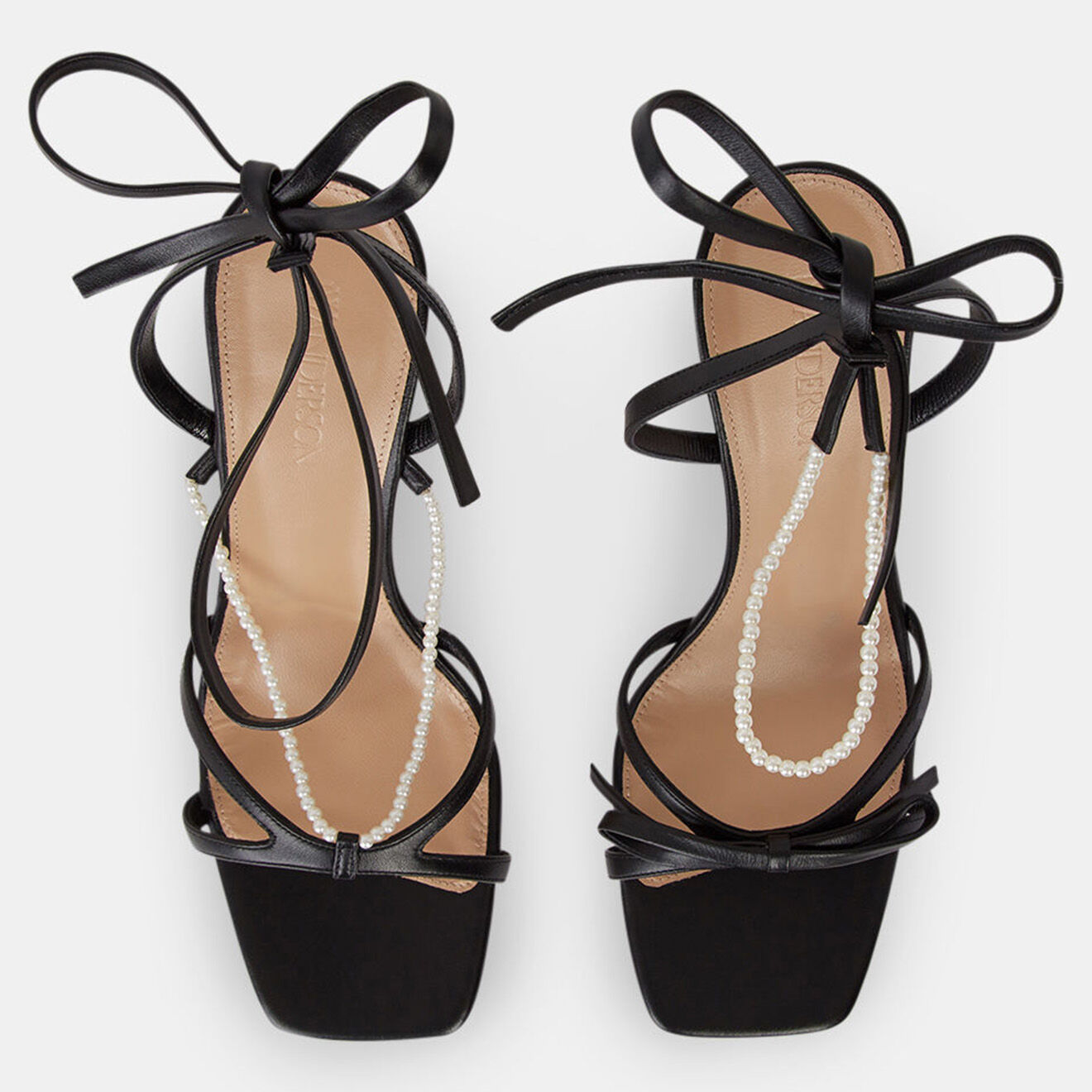 JW Anderson Sandales Olga noires - Talon 8 cm
