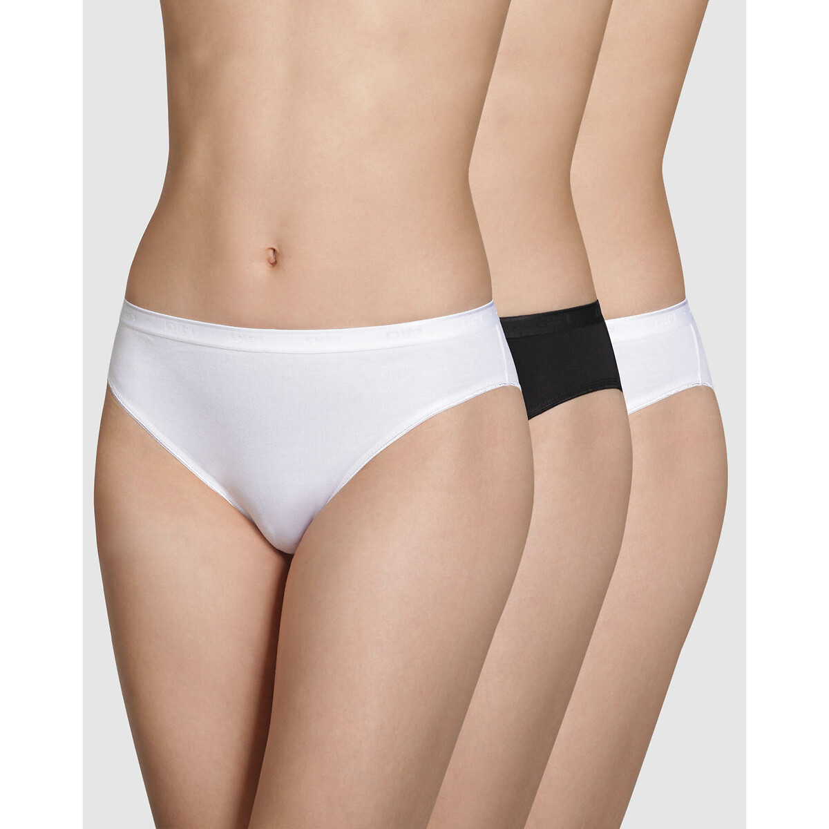 DIM<br>Pantufas em algodão orgânico elástico, conjunto de 3, mais minha biografia