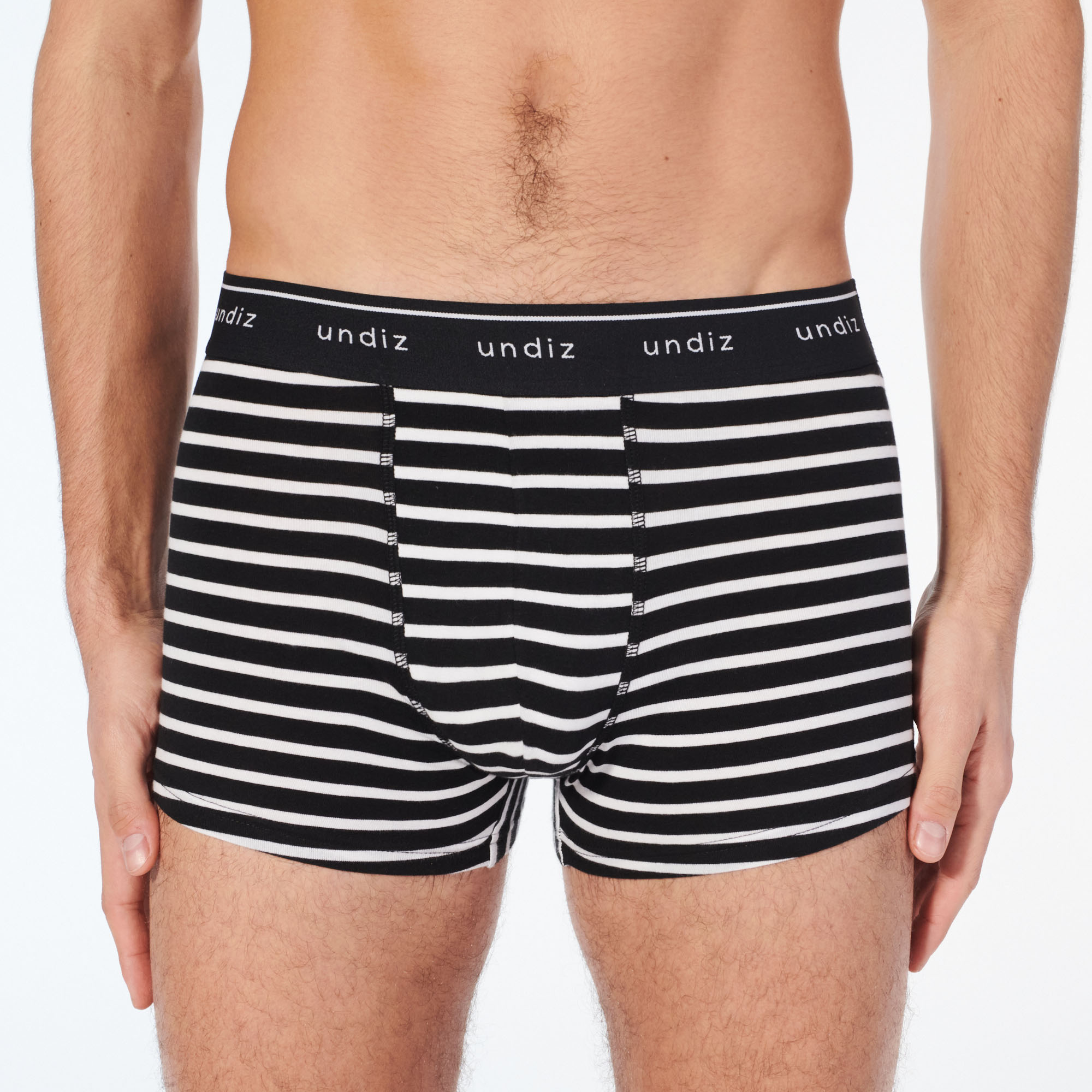 Boxer à rayures en coton