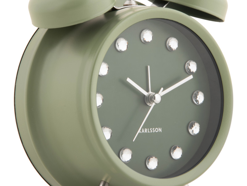 Alarm Clock Glam Diamonds KA6018BK Black