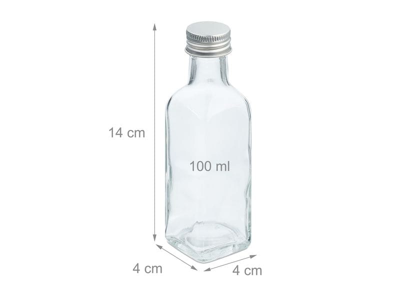 relaxdays Einmachflasche 100 ml, 20 Stück Glasfläschchen zum Befüllen