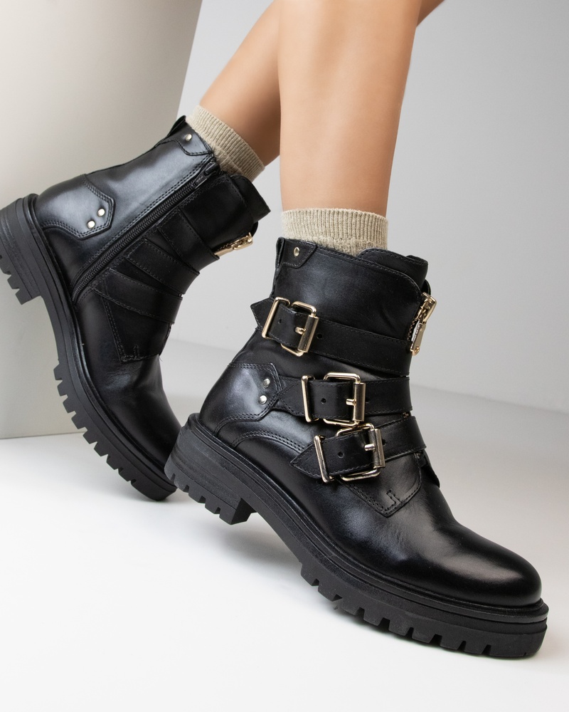 Nelson Monk Bikerboots  - zwart