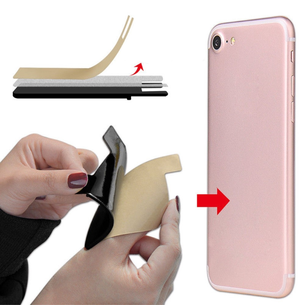Klebende Kredit oder Bankkarten Tasche Hülle für Smartphones und Tablets - Rosa