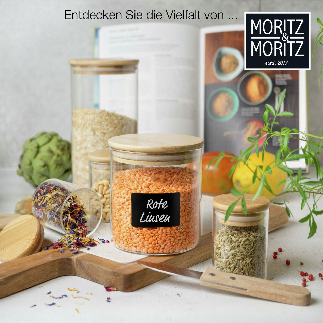 Moritz & Moritz Gewürzgläser Set 12-tlg.