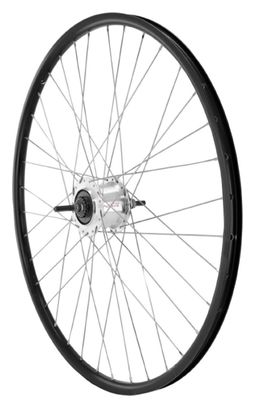 ROUE VTC 700X35 ARRIERE ER20 ALU NOIR DOUBLE PAROI MOY NEXUS 7V FREIN TAMBOUR 36 RAYONS INOX (SG-C3001-7R)