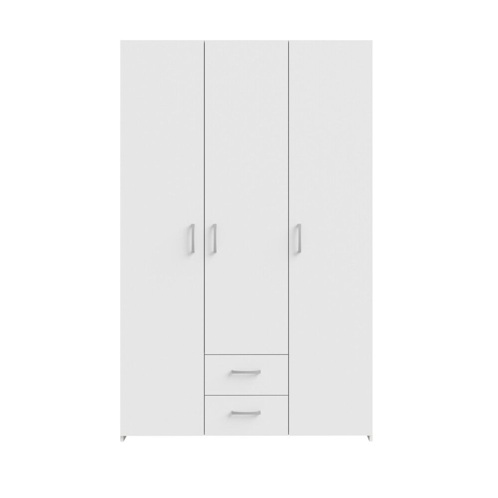 GARDEROBE SKUFFE HVIT 120 CM SET
