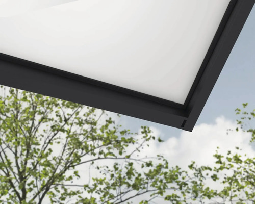 PALRAM-Canopia rechthoekige luifel Sophia XL Opaal 1920x1400x170 mm aluminium gepoedercoat grijs RAL 7016