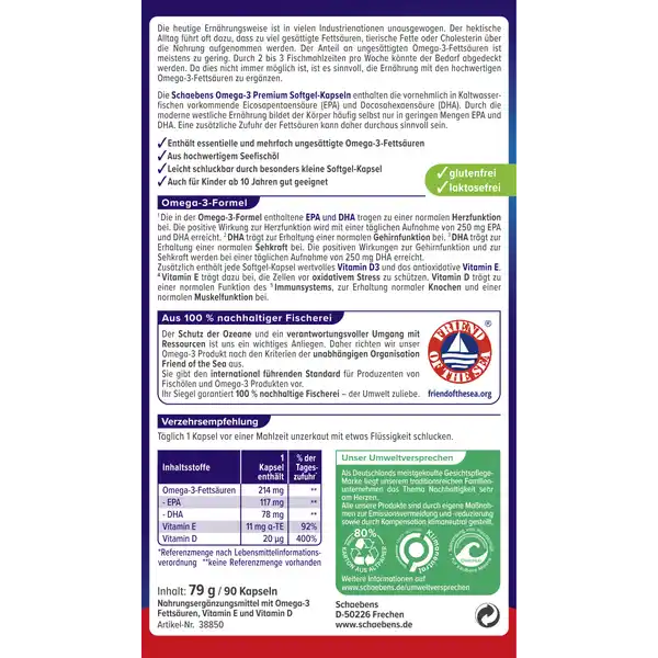 Omega-3 Premium Softgel-Kapseln