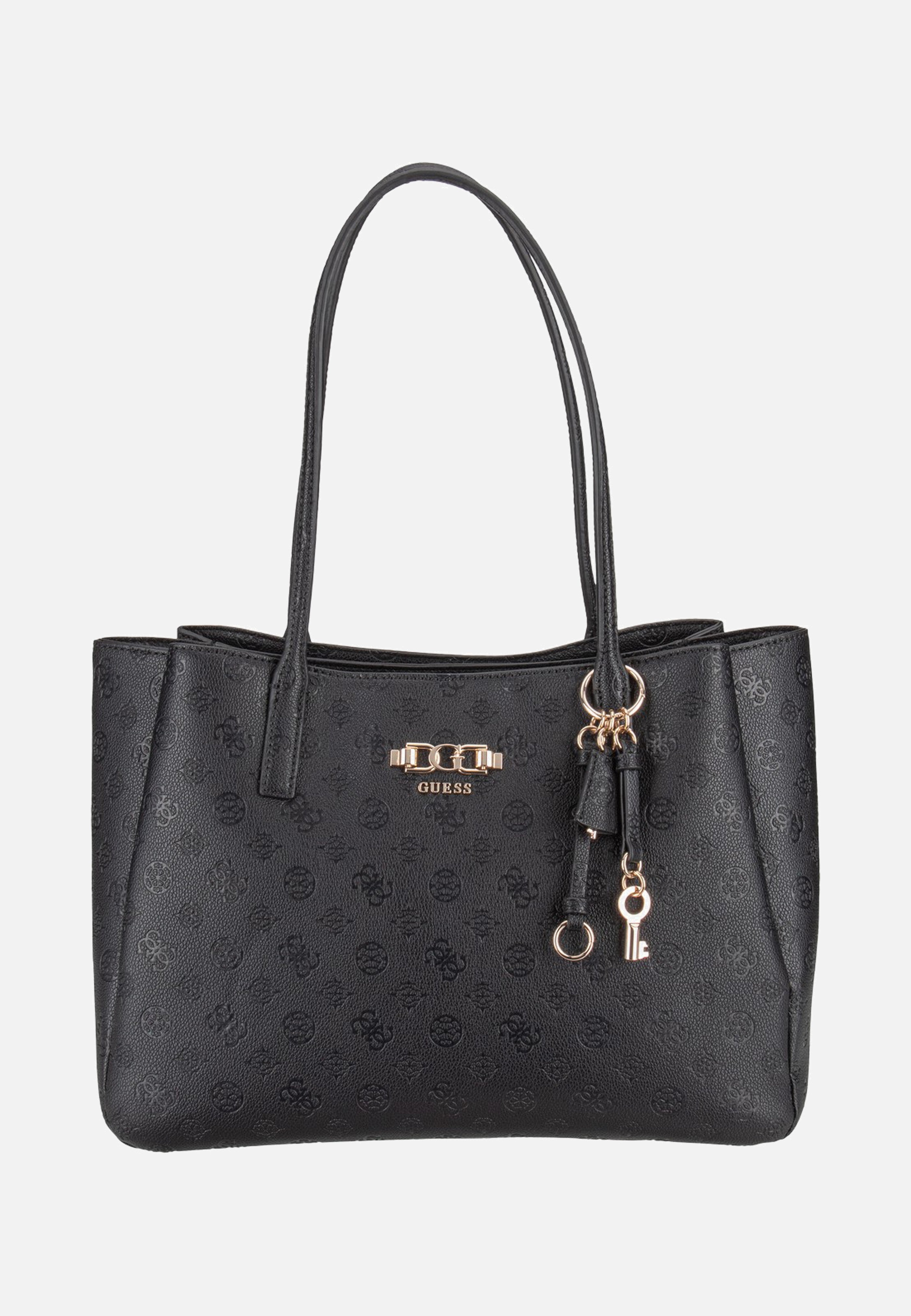 Anise Multi Comp Tote Black Logo - Shopper