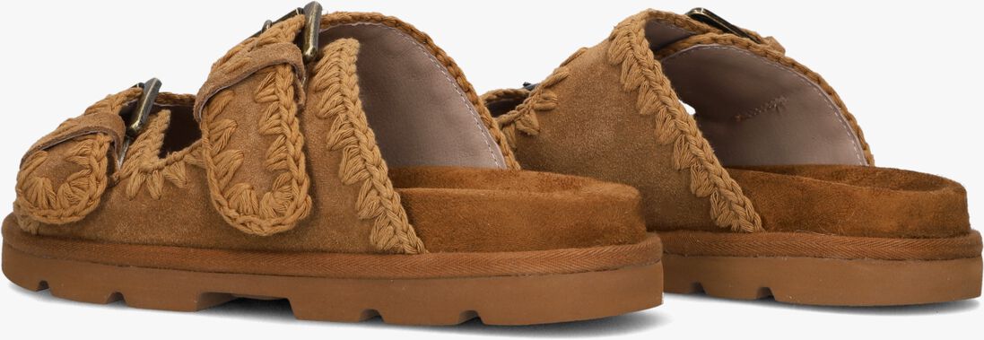 cognac mou slippers low bio sandal 2buckles monoch