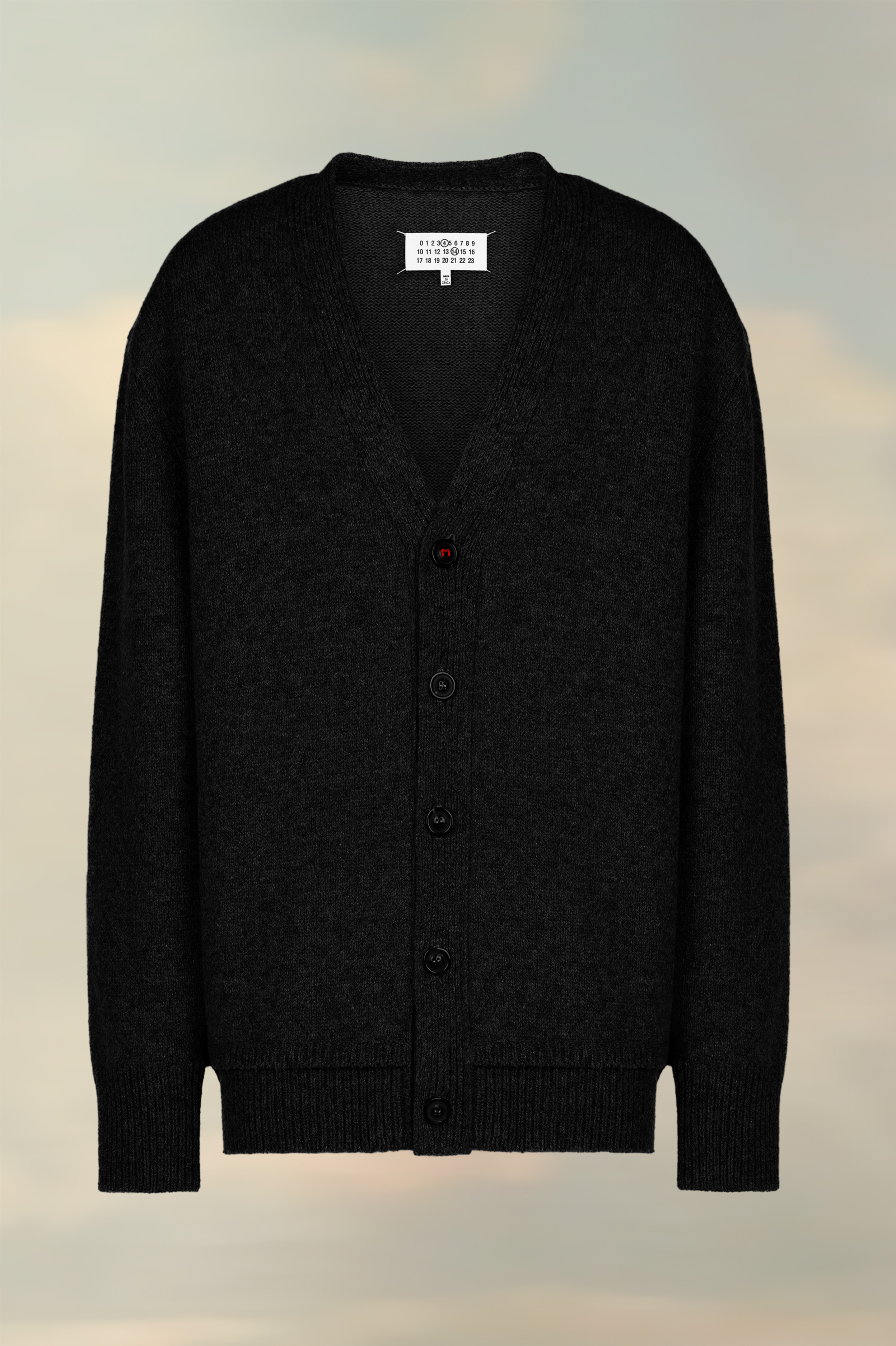 Cardigan avec coudières Noir