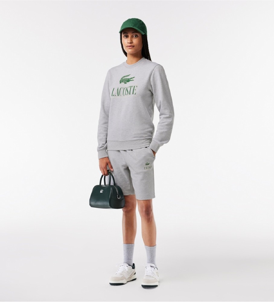 Moletom Lacoste Logo Fleece Jogger, Cinza