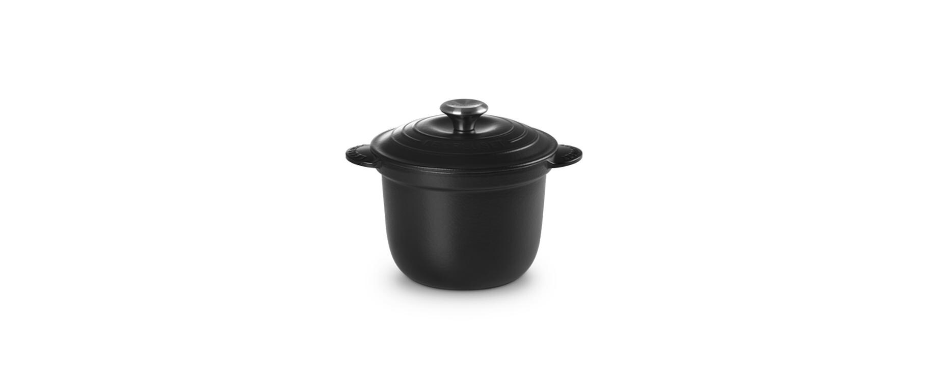 Bräter Cocotte Every Ø 18 cm, Schwarz<br>Bratentopf aus Gusseisen mit Poterie-Deckel