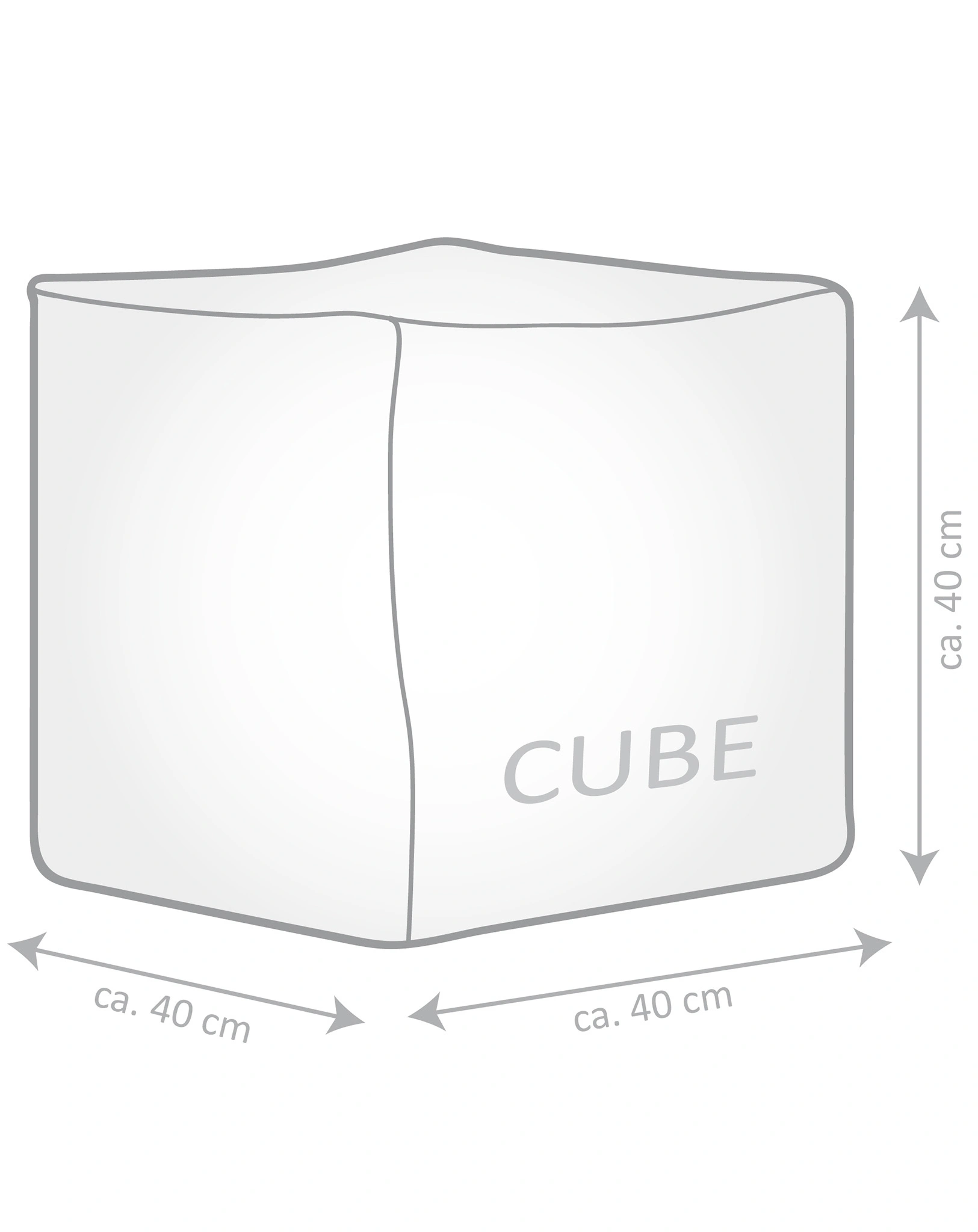 Sitzwürfel Cube SCUBA (Farbe: grau)