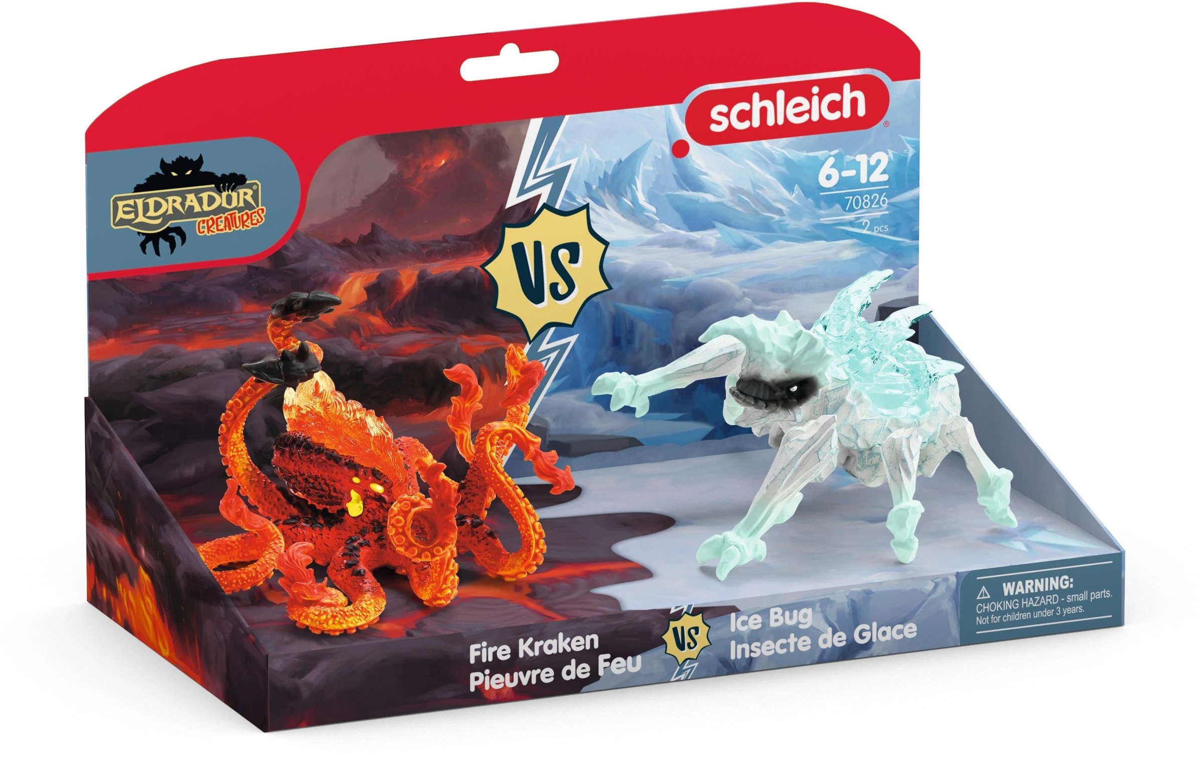 Schleich® Spielfigur »Eiskäfer vs. Feuerkrake«
