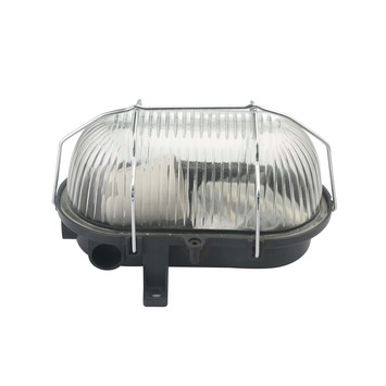 Handson wandlamp bulleye glas en metaalfkorf ovaal 60W