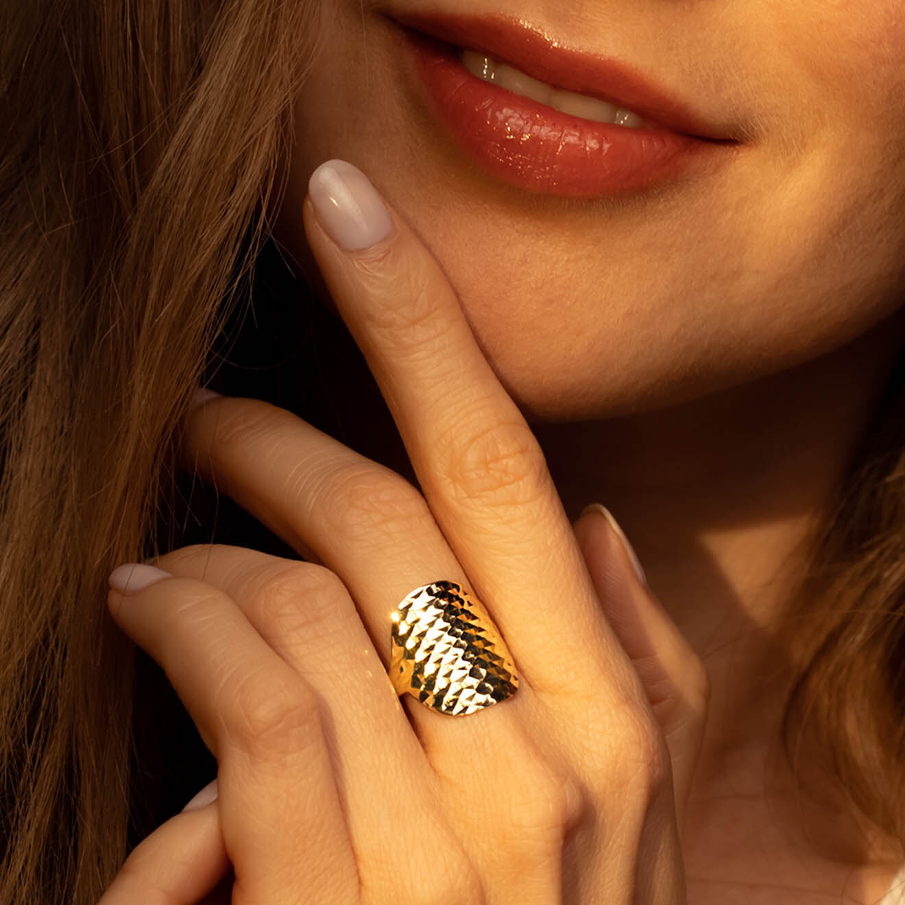 Instant d'Or Bague Armadillo or jaune