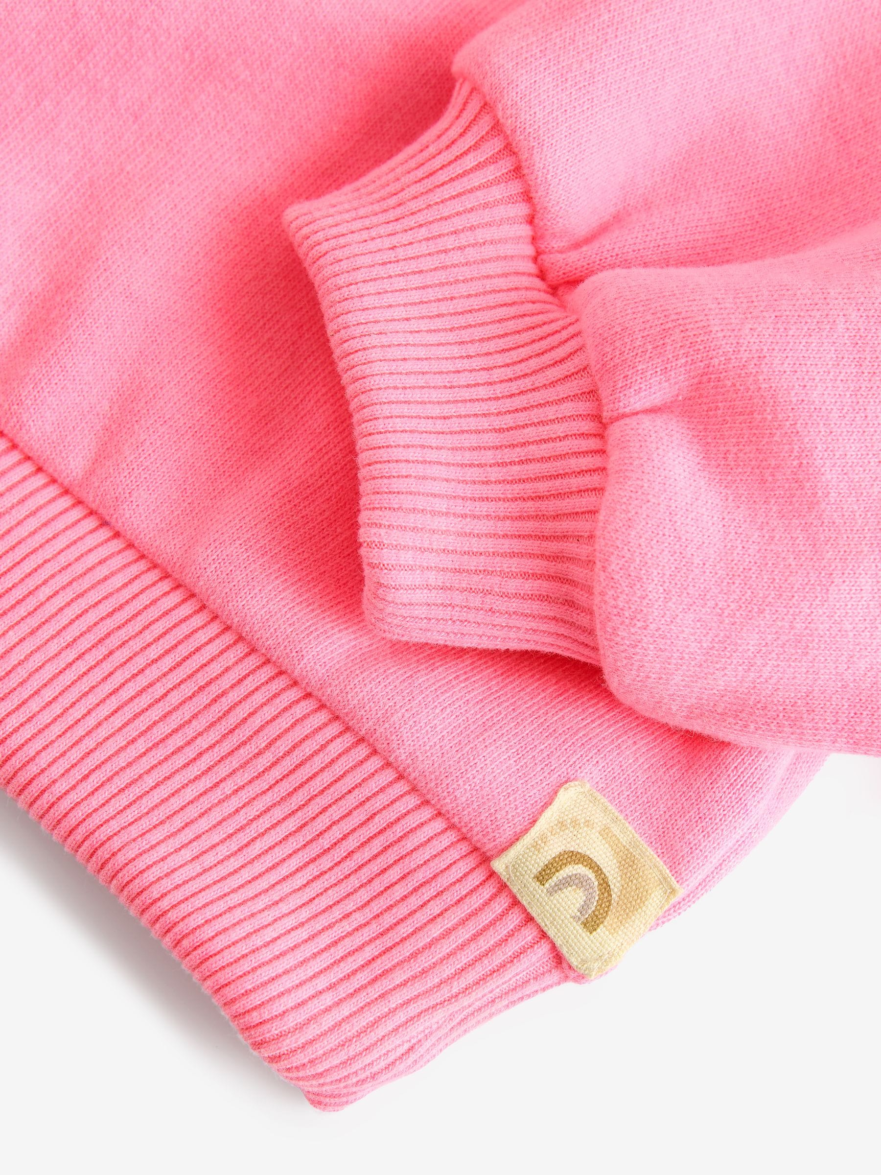 Felroze - Sweatshirt met ronde hals (3 mnd - 7 jr)