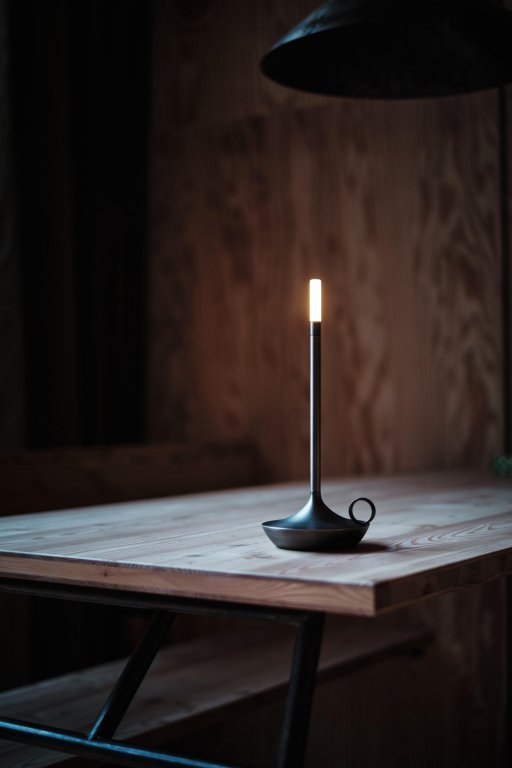 Graypants Wick tafellamp LED oplaadbaar messing