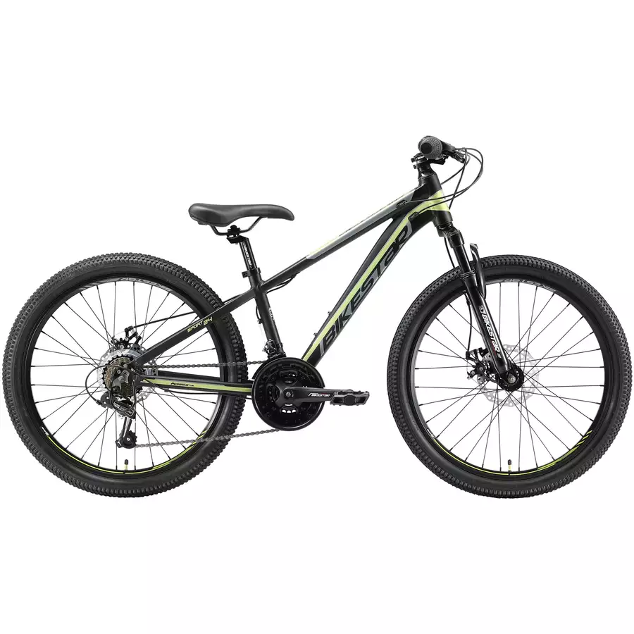 Bikestar Kinderrad 24 Zoll Alu MTB Sport schwarz, grün