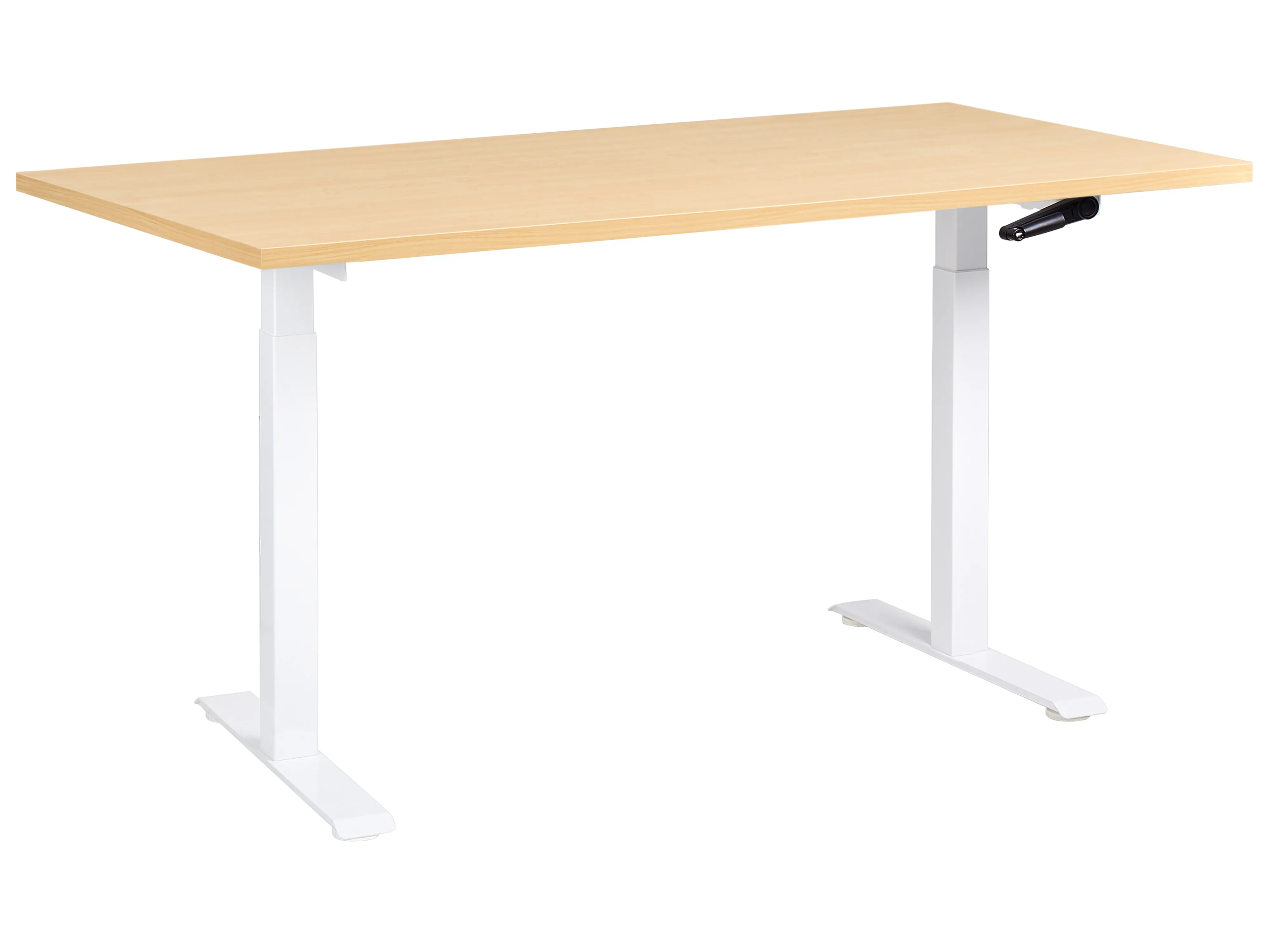 Handmatig verstelbaar sta-bureau DESTINES Lichtbruin/wit 160 cm 72 cm