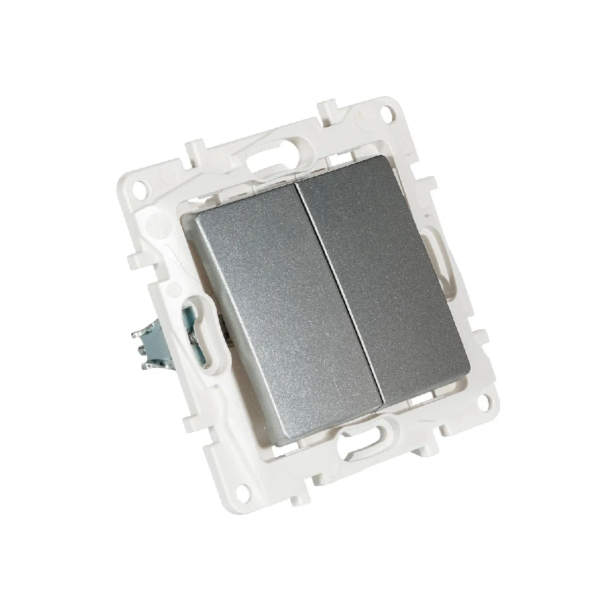 Ledkia Interrupteur Double Classic - Argenté