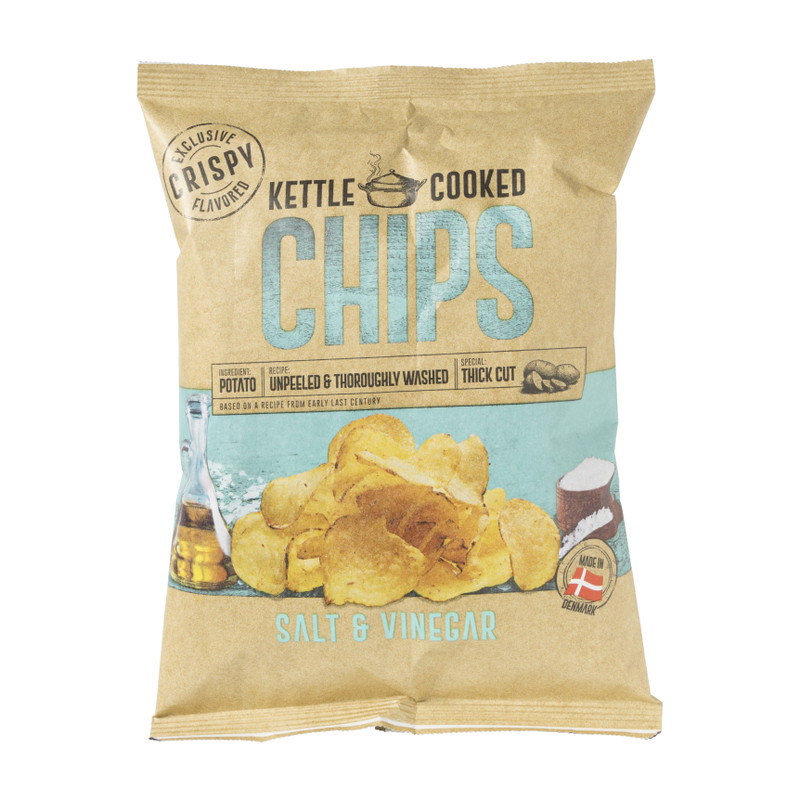 Kettle Cooked Chips - Salt & Vinegar - 150 gram