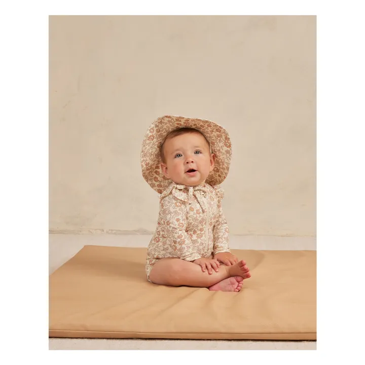 Quincy Mae Maillot Anti-UV Byron Fleurs | Ecru