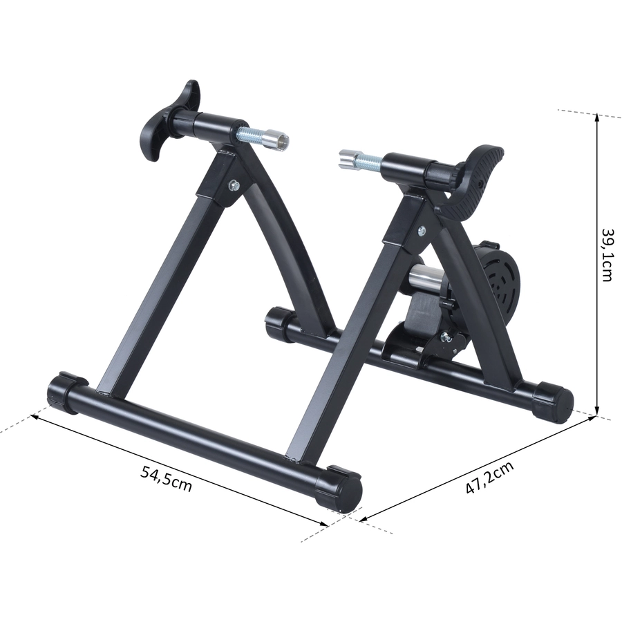 HOMCOM Rollentrainer mit Magnetbremse schwarz