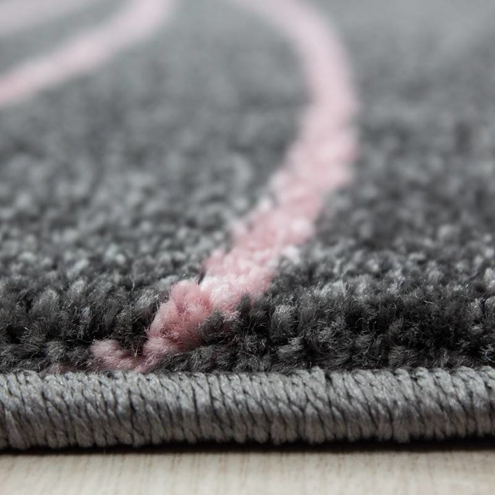 Kindervloerkleed - Sterren Roze Rond