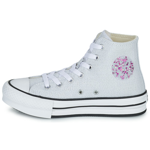 Converse - CHUCK TAYLOR ALL STAR EVA LIFT UNDERSEA GLITTER HI - Gris