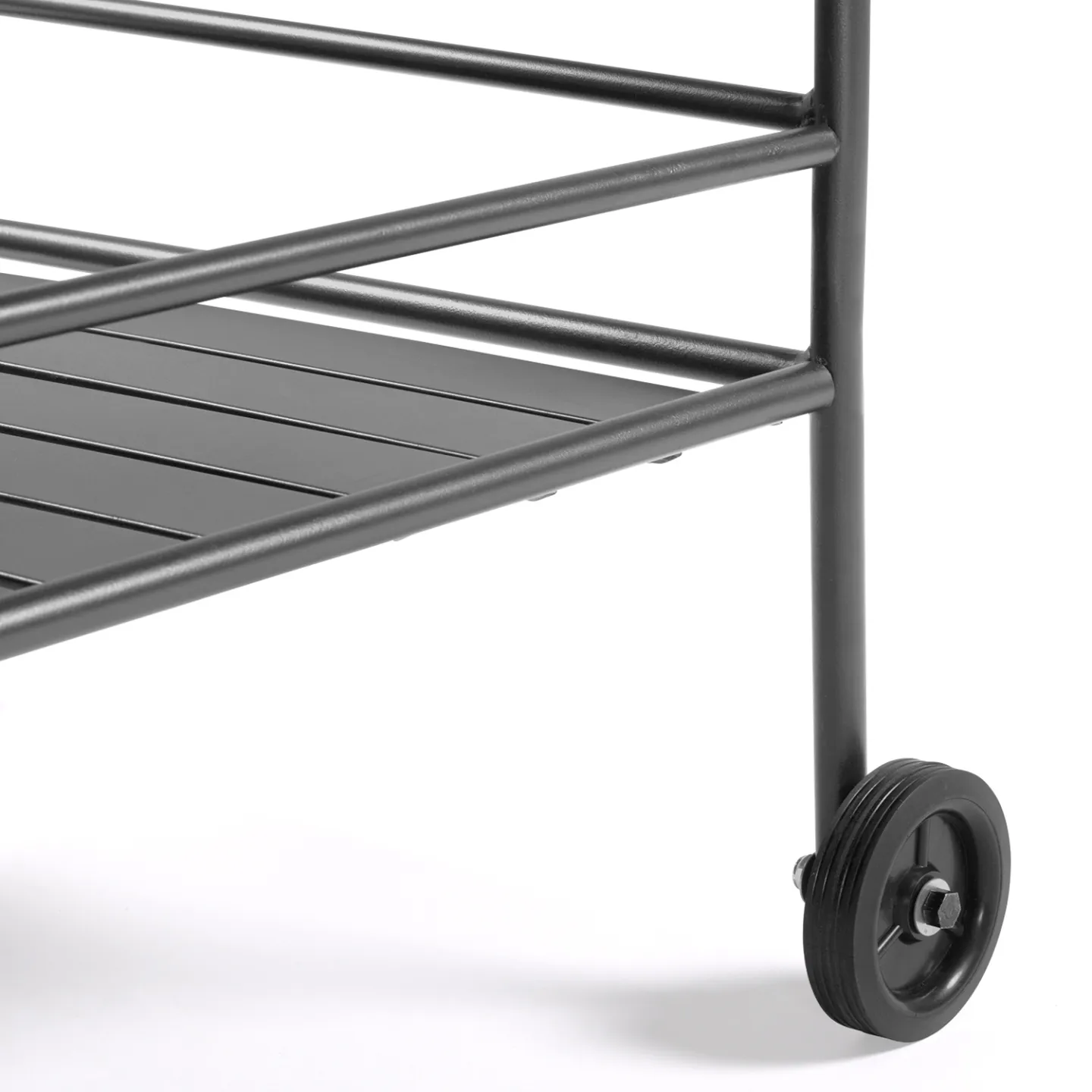 Desserte extérieure en métal chariot à plancha 100 CM gris anthracite