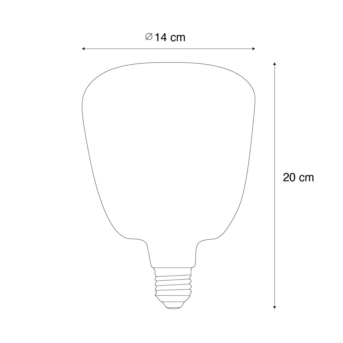 Set van 5 E27 dimbare LED lampen G140 bruin 4,9W 110 lm 1800K