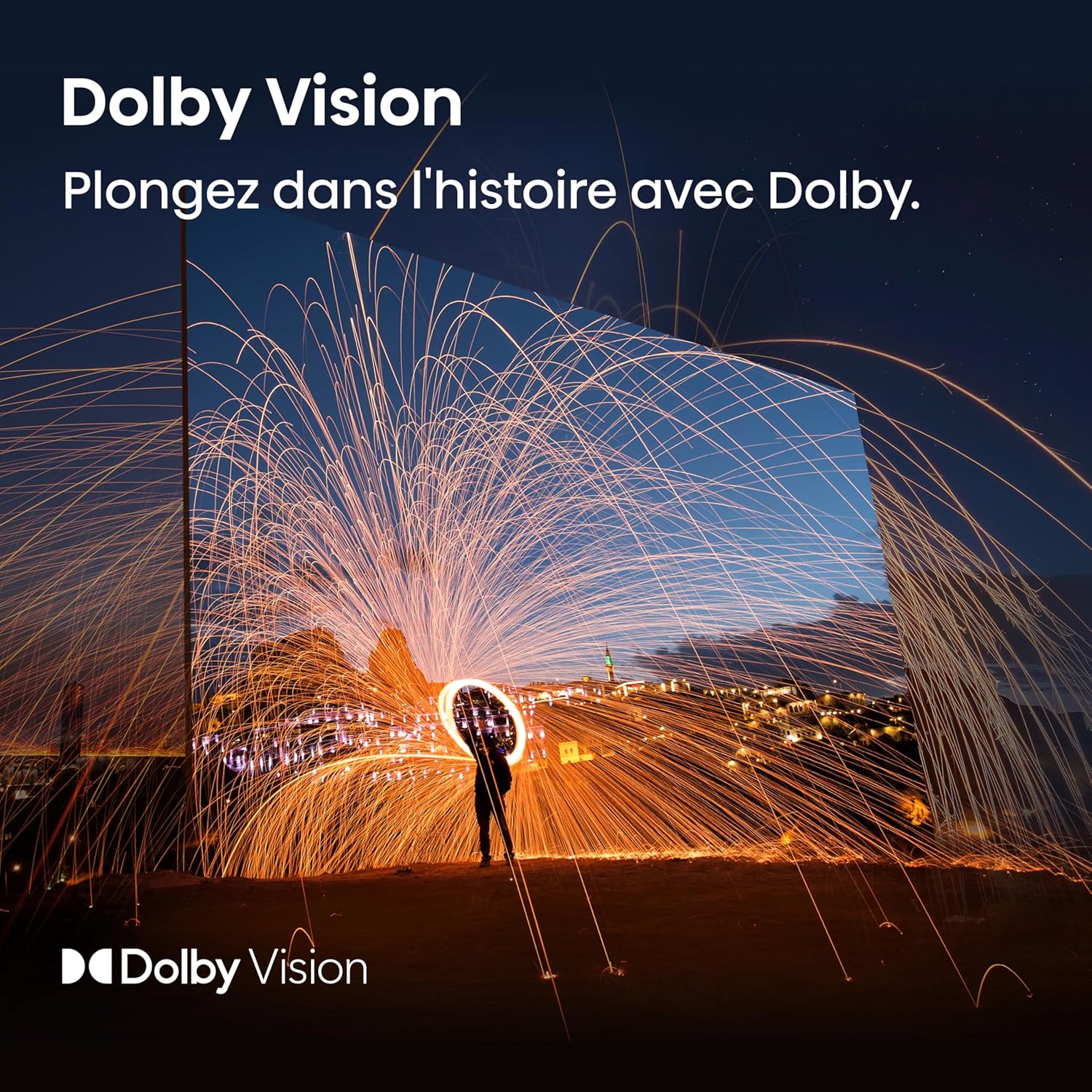 Hisense 50 inch 50A6Q 4K UHD Dolby Vision HDR VIDAA Smart TV with Youtube, Netflix, Disney+, Channel + (2025 Model) [Classe énergétique G]