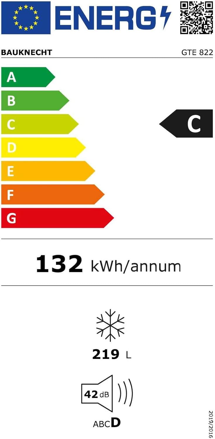 Bauknecht GTE 822 Gefriertruhe / 215 L/Space-Max/Door Balance/Energiesparfunktion/Supergefrierfunktion/Kindersicherung, Weiss