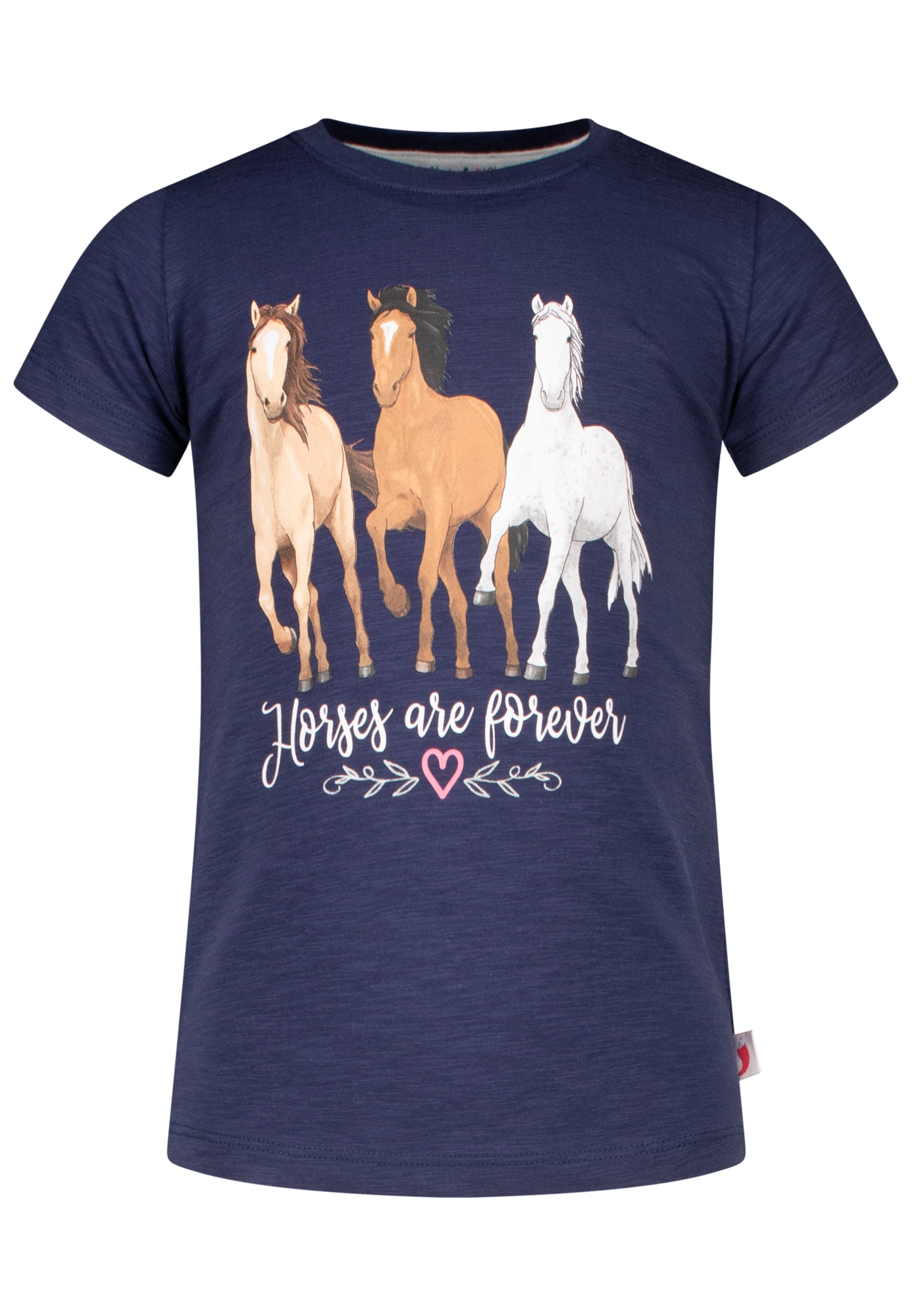 T-Shirt HORSES ARE FOREVER in true navy