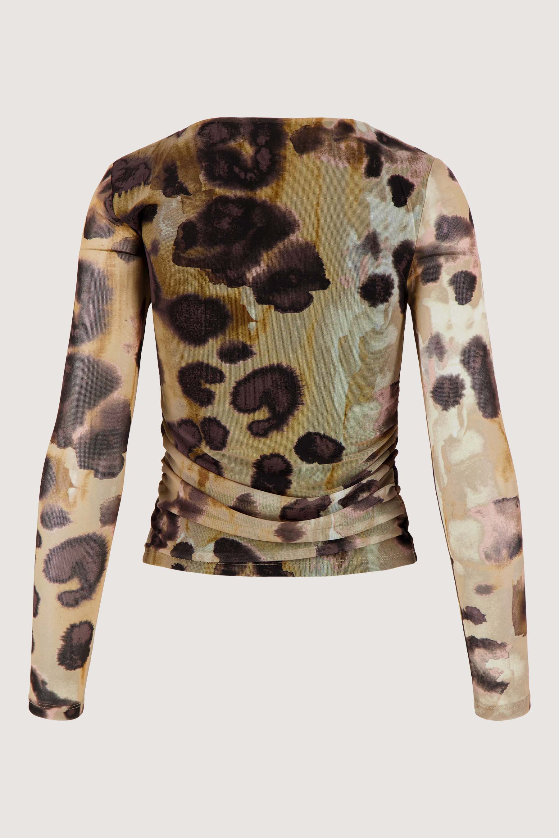 mesh top met vlekken print