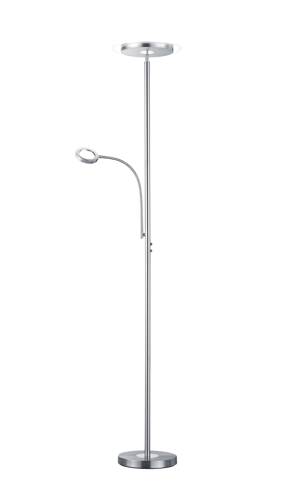 LED-Stehleuchte - Nickel matt - Ø 31 cm