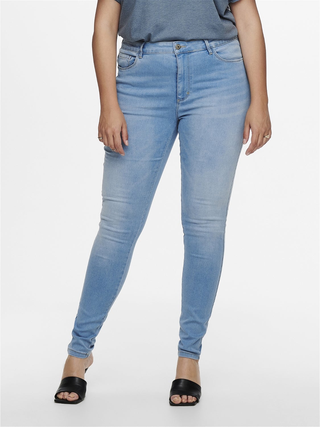CARAUGUSTA Hohe Taille Skinny Fit Jeans Light Blue Denim